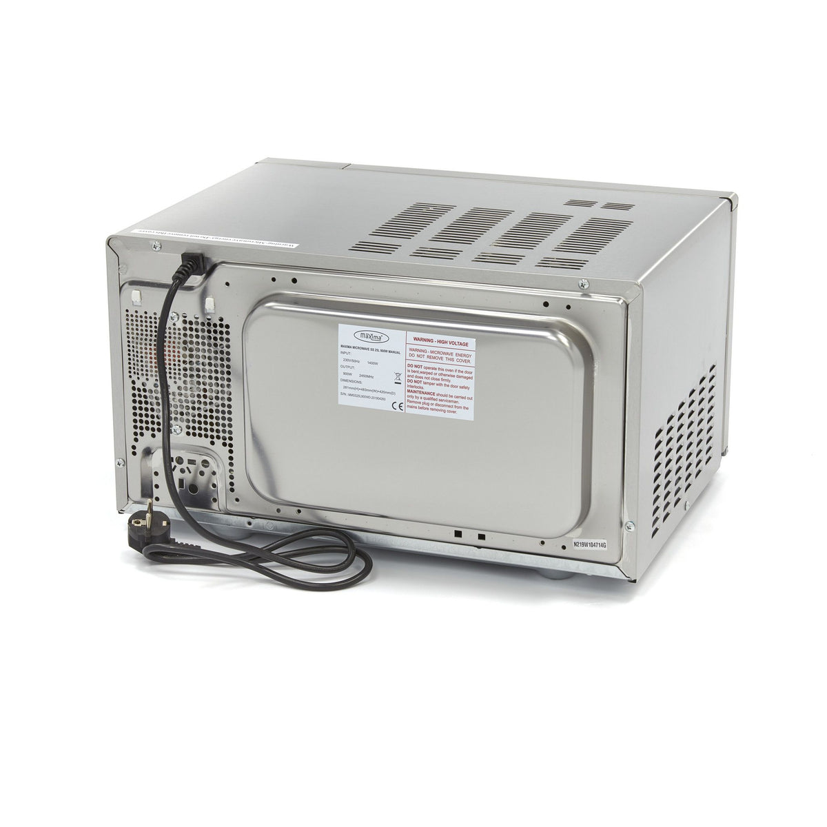 Micro-ondes - 900W - 6 programmes - assiettes jusqu'à Ø33 cm – Maxima 09367000