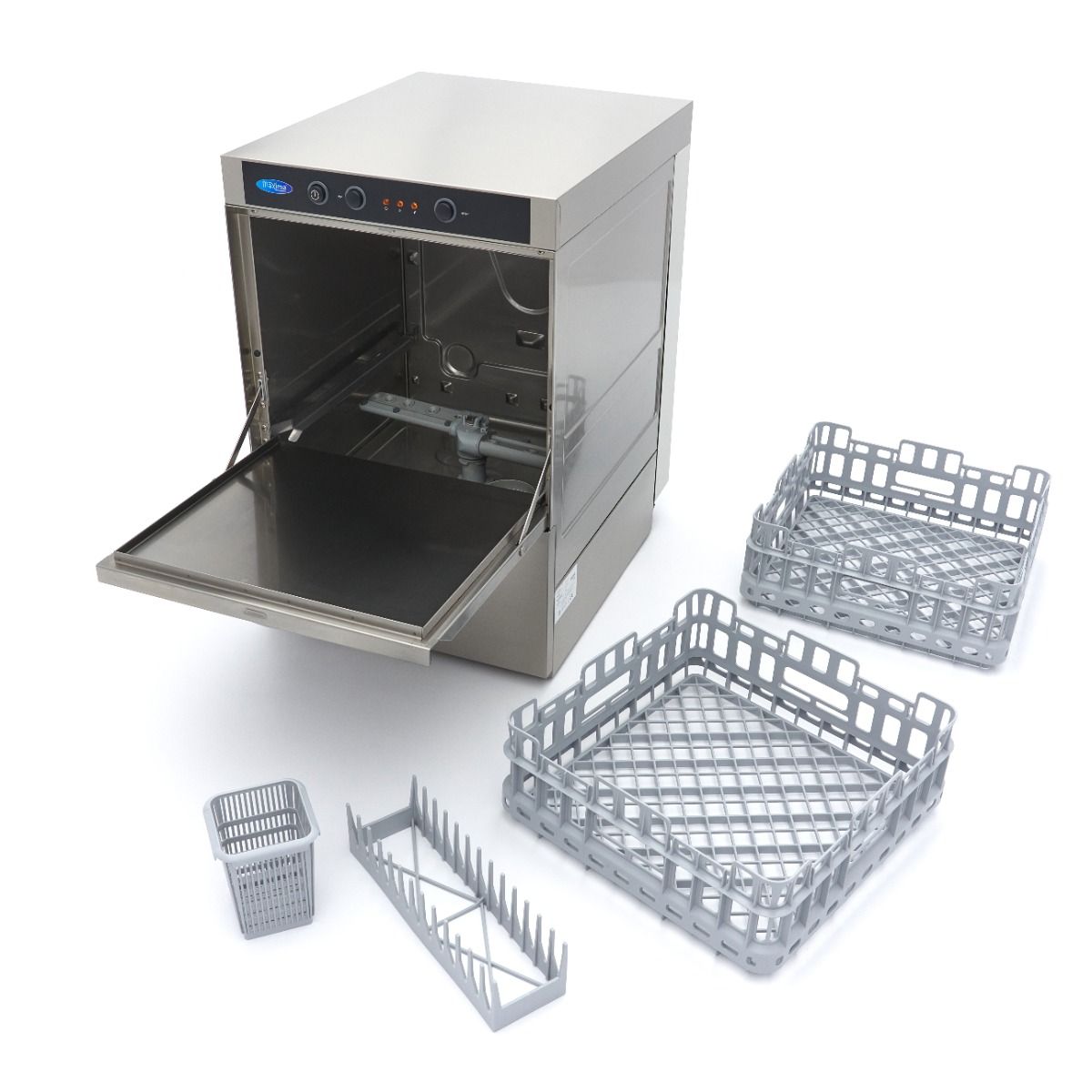 Lave-vaisselle sous plan - 40 x 40 cm - avec avec pompes de vidange, d'aide au rinçage et de savon - 230V – Maxima 09240030