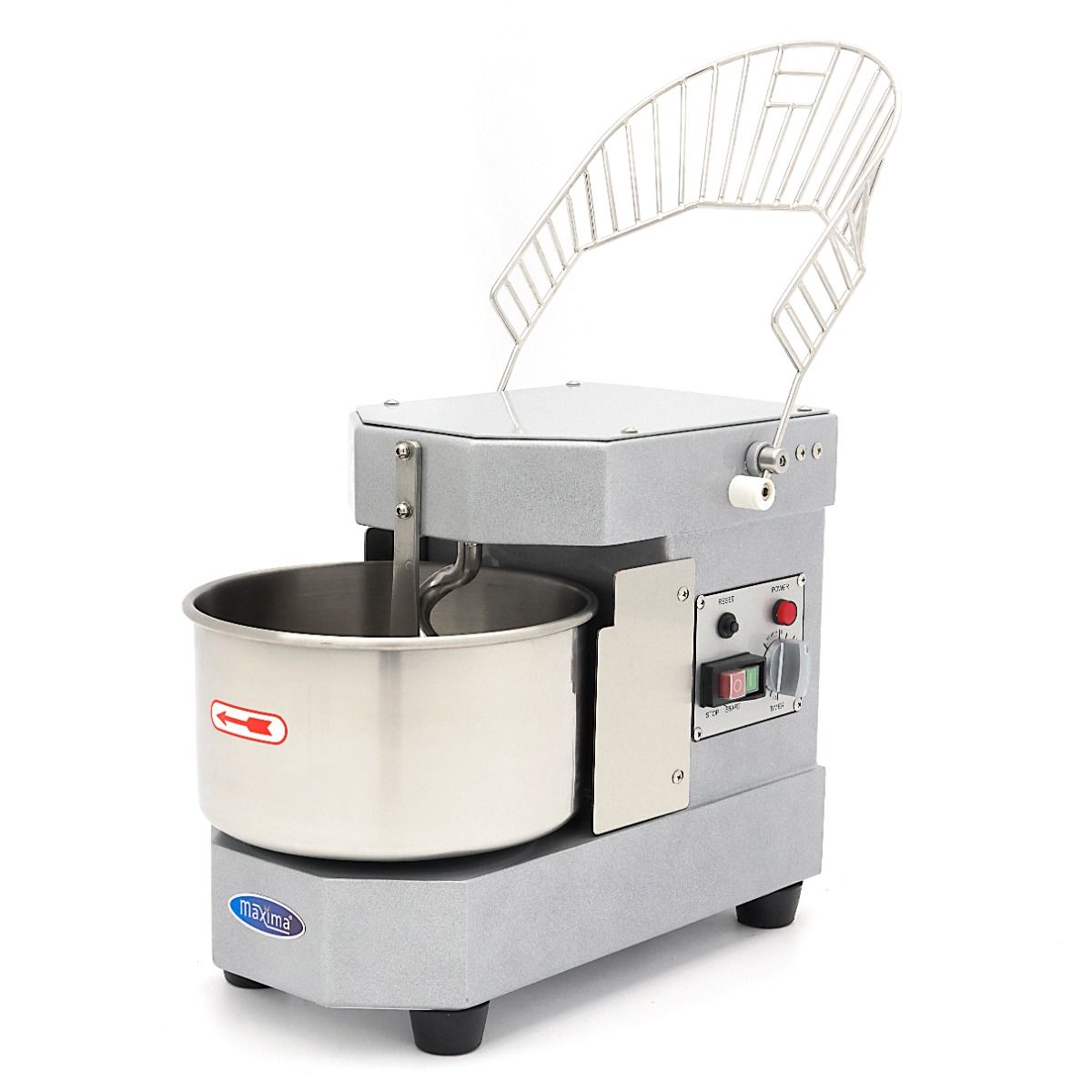 Pétrin à spirale / pétrin à pâte - 8 L - 4,5 kg de pâte - argent – Maxima 09361002