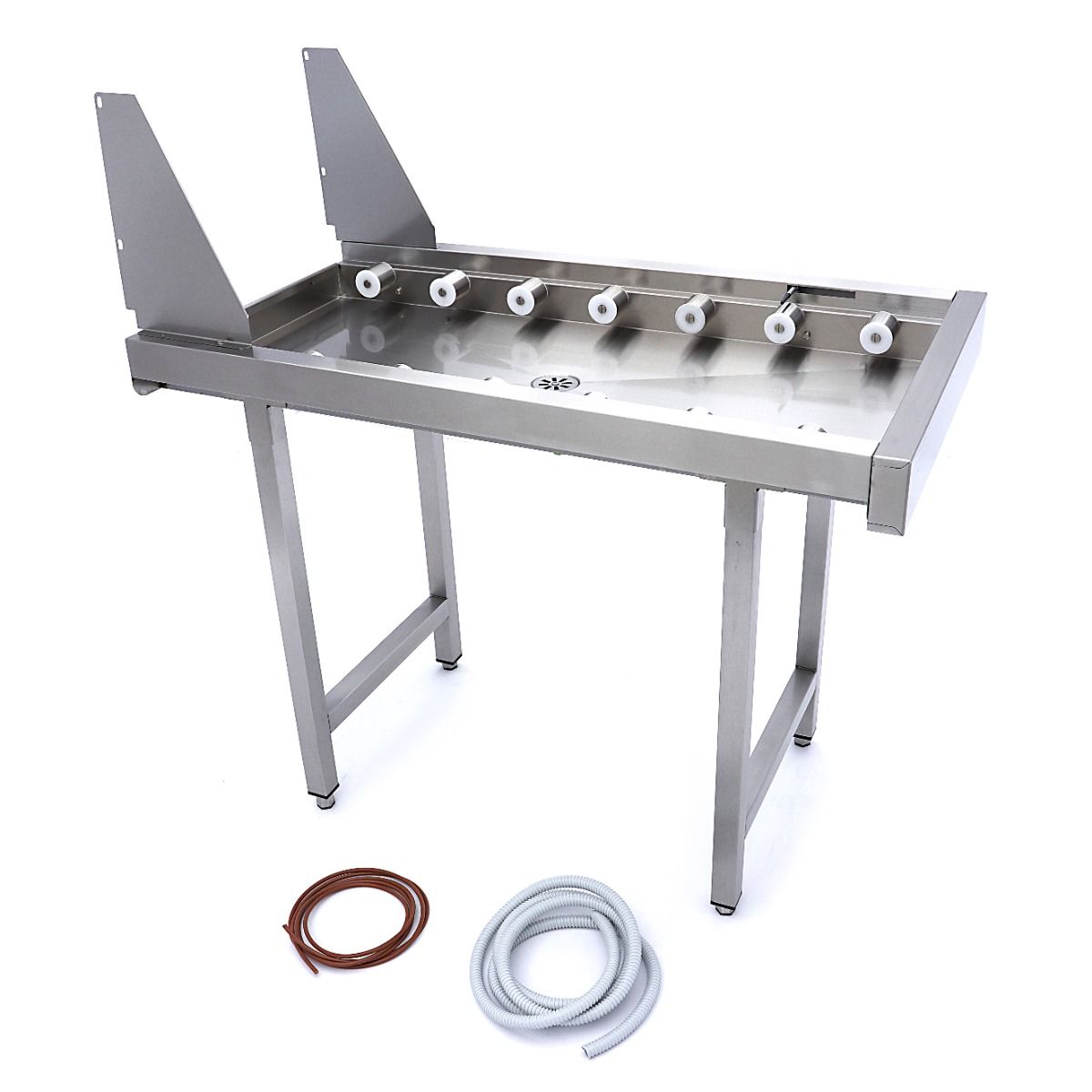 Table à rouleaux droits en acier inoxydable - pour convoyeur à paniers lave-vaisselle – Maxima 09240121