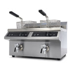 Friteuse - 2 x 8 L - 2 paniers - induction - avec robinet de vidange – Maxima 09371095
