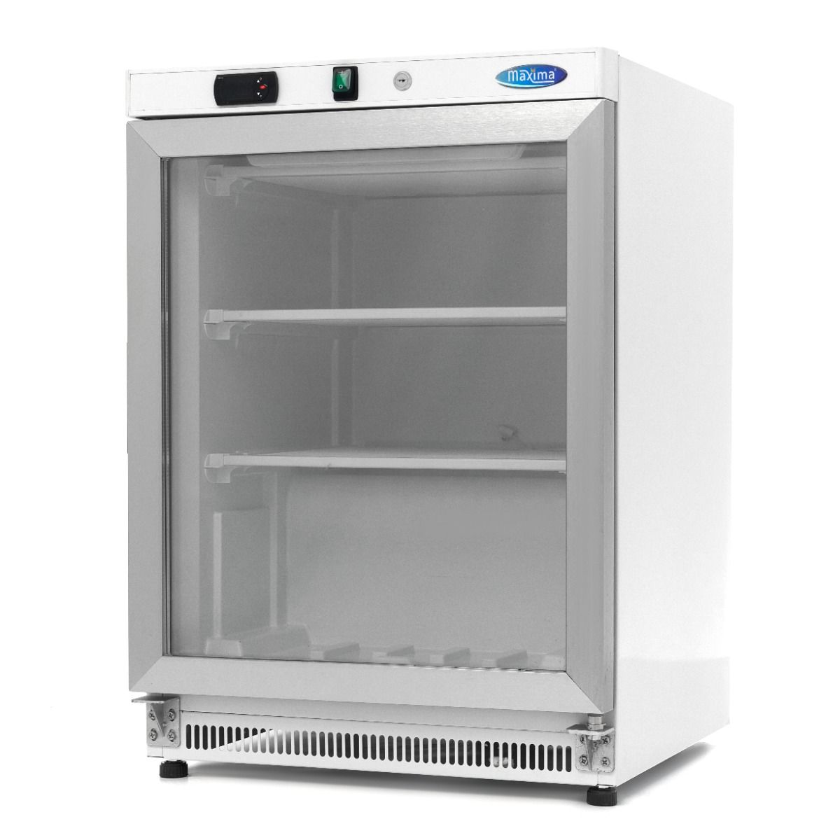 Congélateur - 200 L - blanc - avec porte en verre – Maxima 09405007
