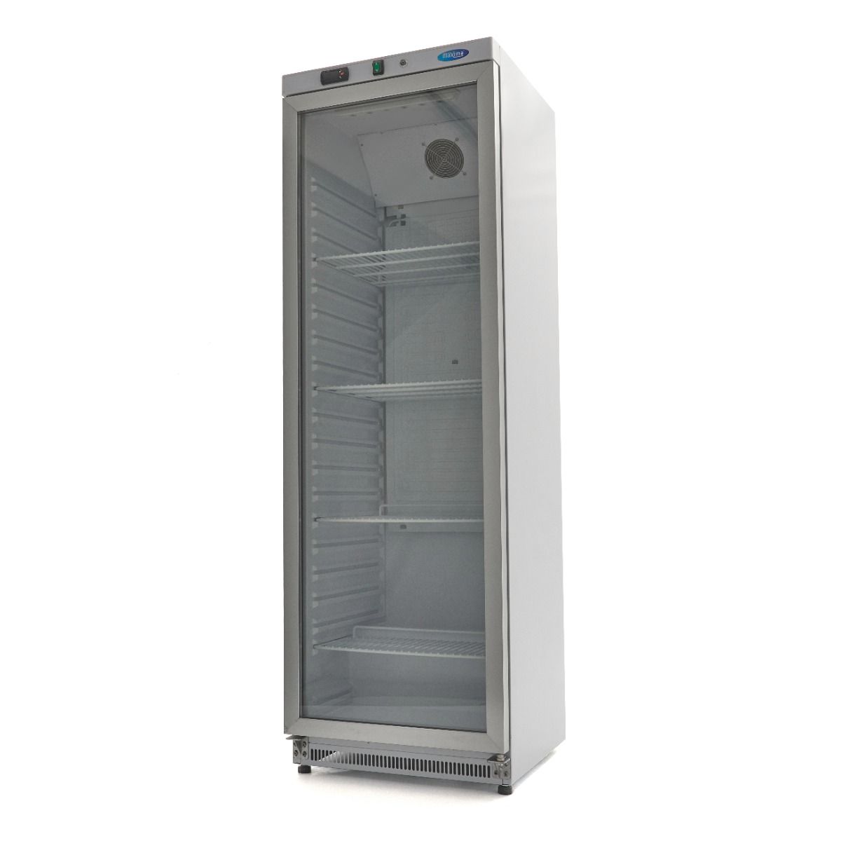 Réfrigérateur - 400 L - blanc - avec porte en verre – Maxima 09405018