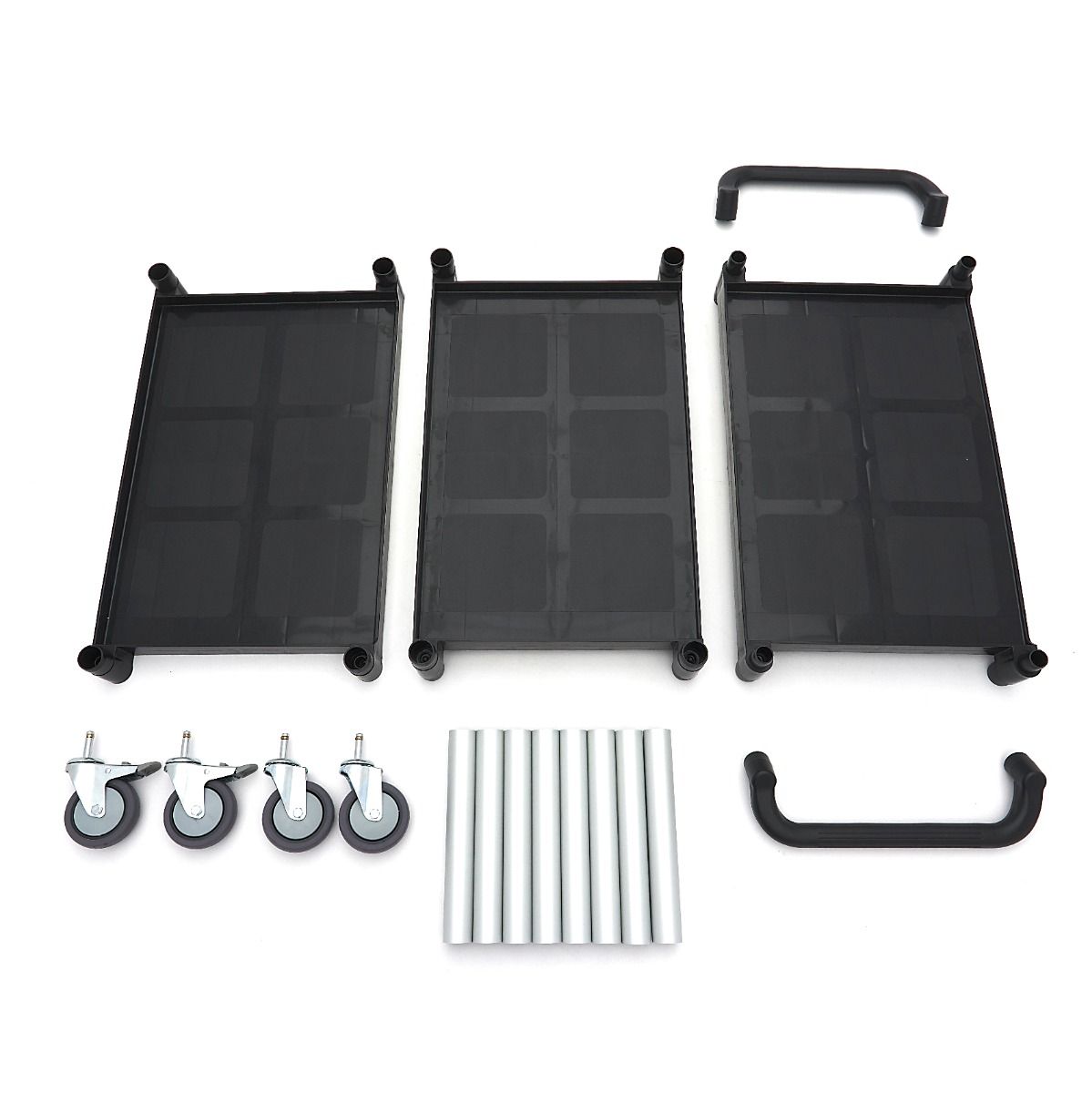 Chariot de service - 3 étagères en plastique - 86,5 x 42,5 cm – Maxima 09507001