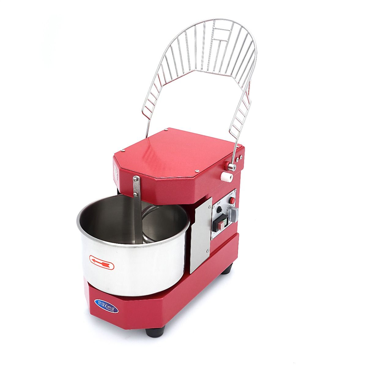 Pétrin à spirale / pétrin à pâte - 8 L - 4,5 kg de pâte - rouge framboise – Maxima 09361013