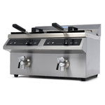 Friteuse - 2 x 8 L - 2 paniers - induction - avec robinet de vidange – Maxima 09371095
