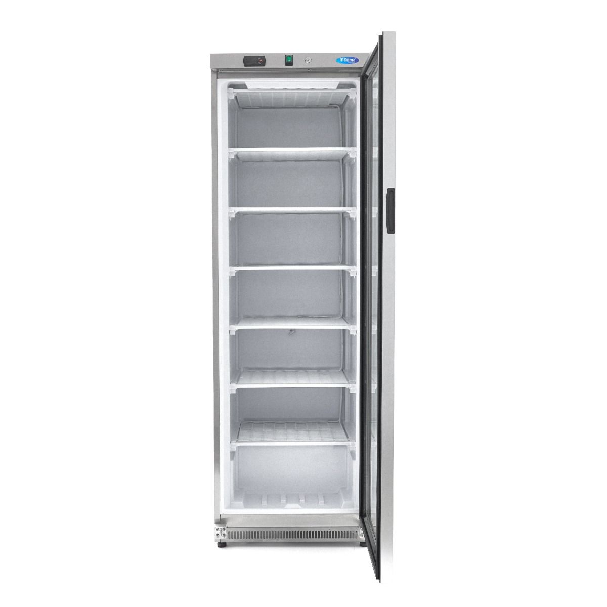 Congélateur - 400 L - acier inoxydable - avec porte en verre – Maxima 09405023
