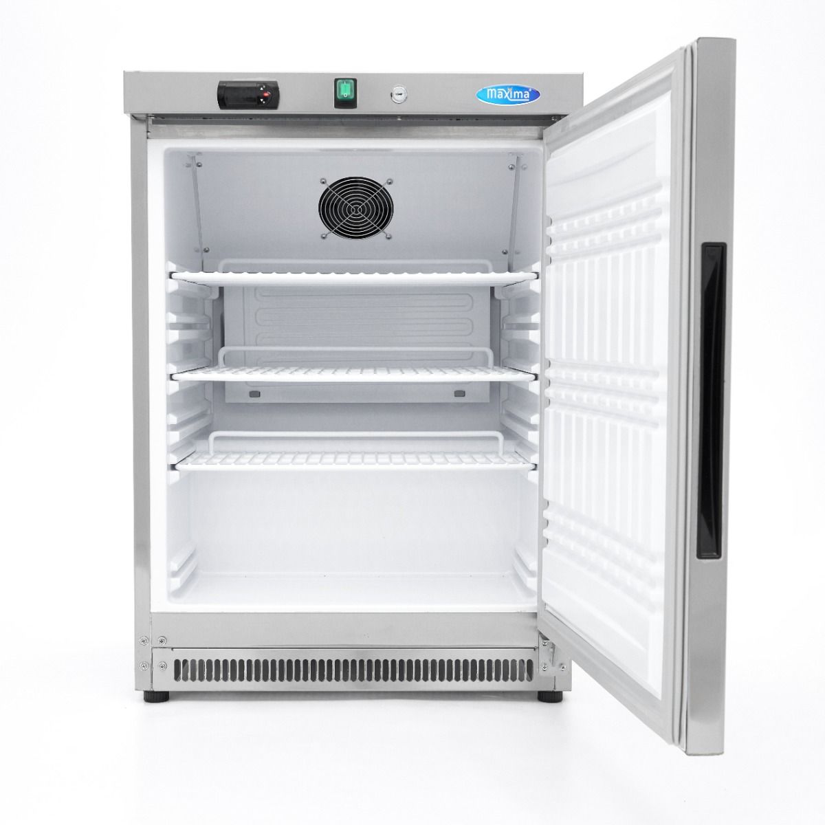 Réfrigérateur - 200 L - 3 étagères réglables - acier inoxydable – Maxima 09405004