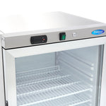 Réfrigérateur - 200 L - acier inoxydable - avec porte en verre – Maxima 09405010