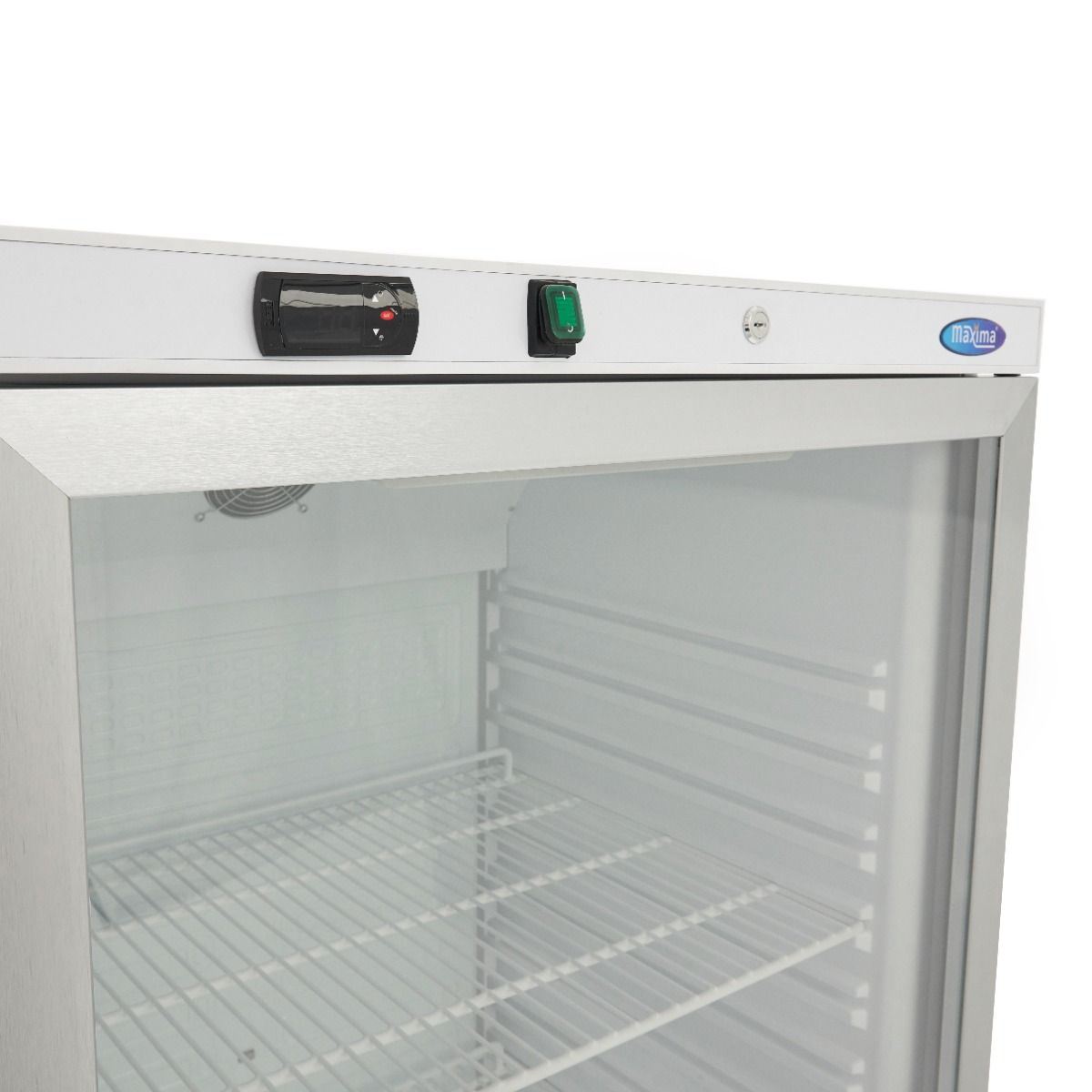 Réfrigérateur - 600 L - blanc - avec porte en verre – Maxima 09405030