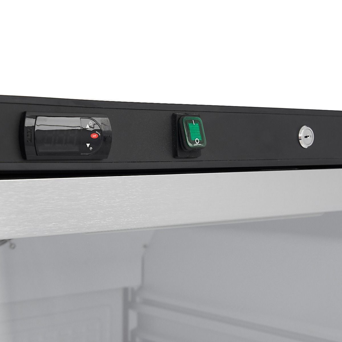 Réfrigérateur - 600 L - noir - avec porte en verre – Maxima 09405032