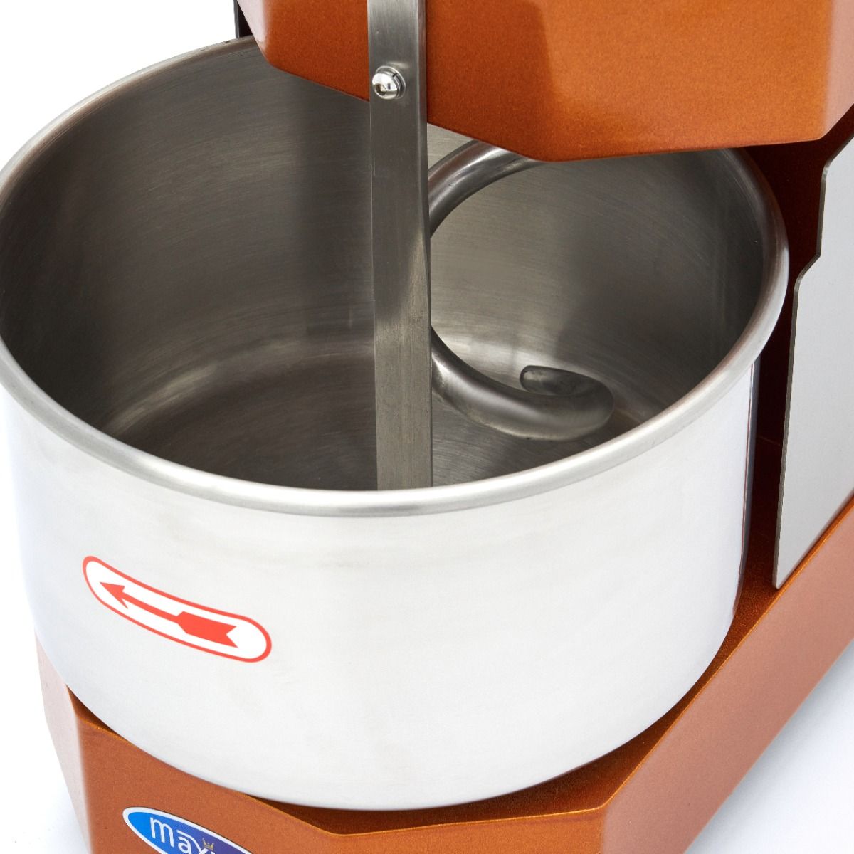 Pétrin à spirale / pétrin à pâte - 8 L - 4,5 kg de pâte - or – Maxima 09361011