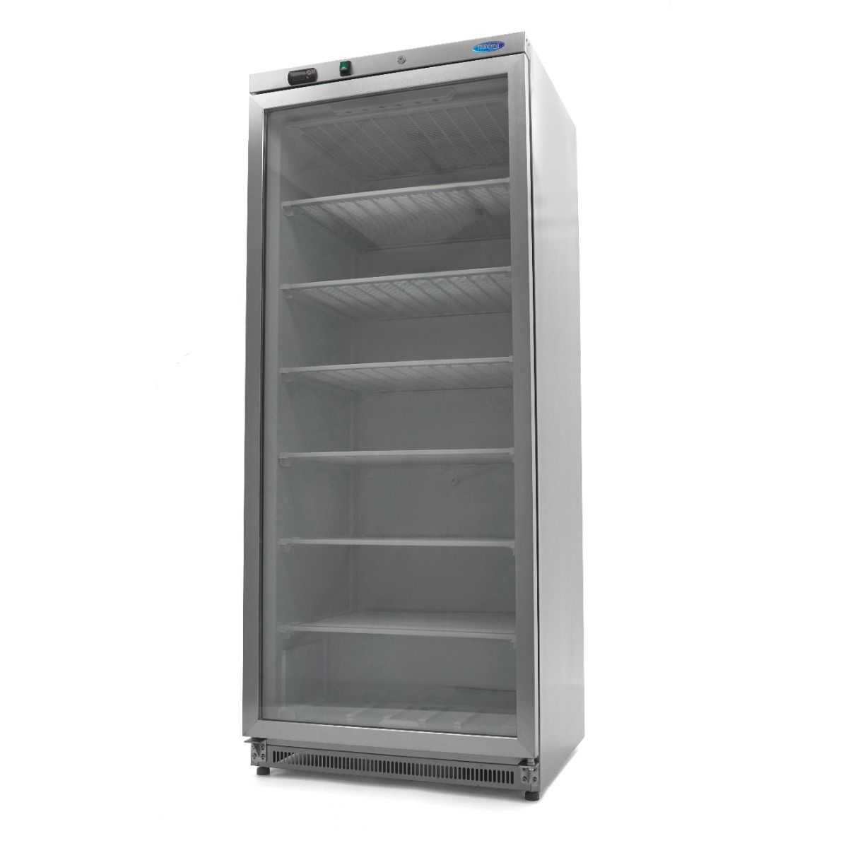 Congélateur - 600 L - acier inoxydable - avec porte en verre – Maxima 09405035