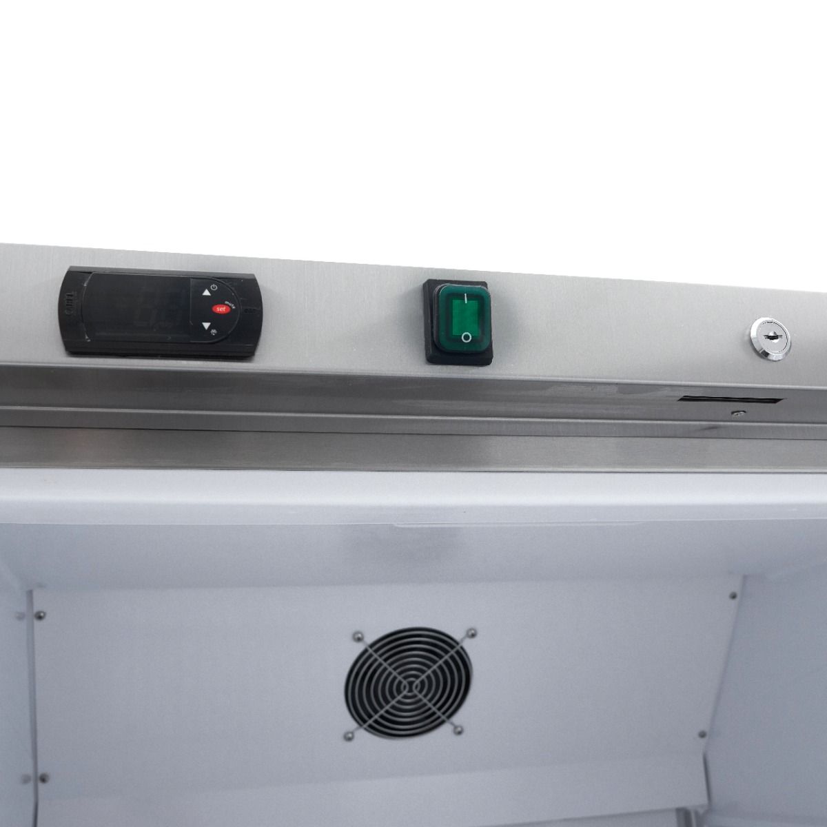 Réfrigérateur - 600 L - 4 étagères réglables - acier inoxydable – Maxima 09405028