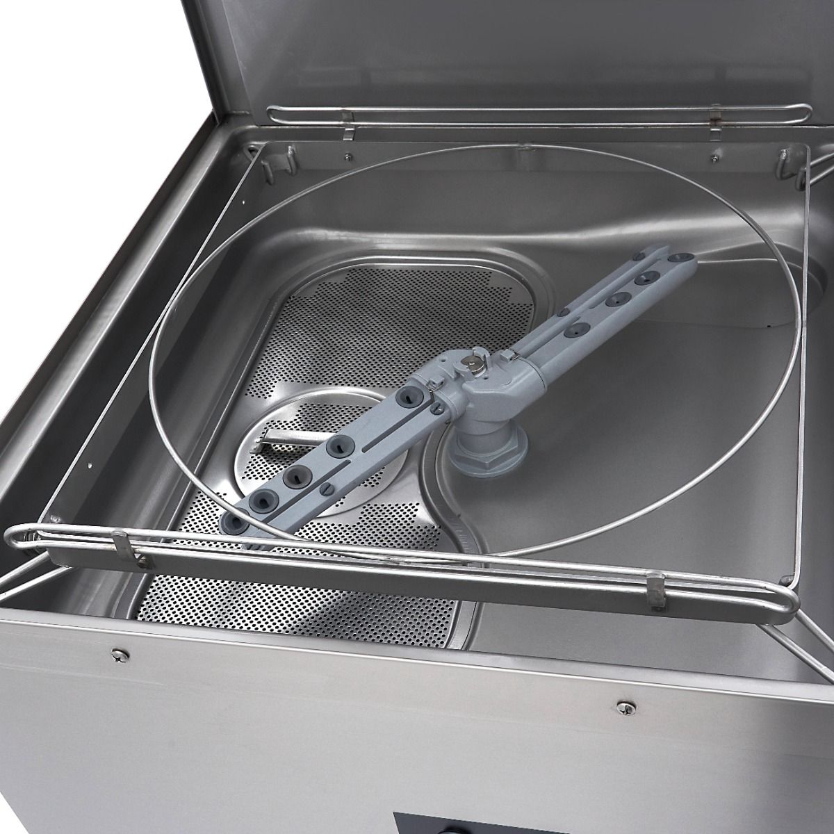 Lave-vaisselle à capot - 50x50cm - avec pompes de vidange, de rinçage et de savon - 400V – Maxima 09240080
