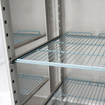 Congélateur - 1400 L - 6 étagères réglables (2/1 GN) - acier inoxydable - avec portes en verre – Maxima 09400026