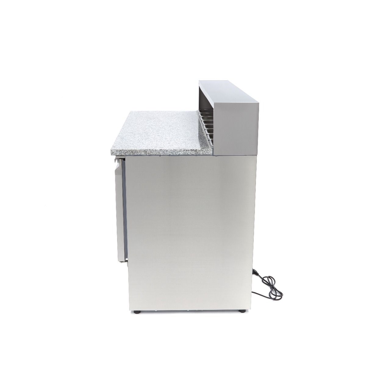 Réfrigérateur pour la préparation des pizzas - 137 cm - 3 portes - s'adapte à 8 x 1/6 GN - incl couvercle en acier inoxydable – Maxima 09400205