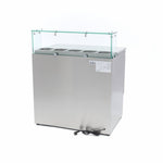 Réfrigérateur pour la préparation des pizzas - 90 cm - 2 portes - s'adapte à 5 x 1/6 GN - incl couvercle en verre – Maxima 09400207