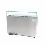 Réfrigérateur pour la préparation des pizzas - 137 cm - 3 portes - s'adapte à 8 x 1/6 GN - incl couvercle en verre – Maxima 09400208