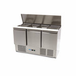 Saladette - 400 L - 137 cm - 3 portes - incl planche à découper – Maxima 09400415
