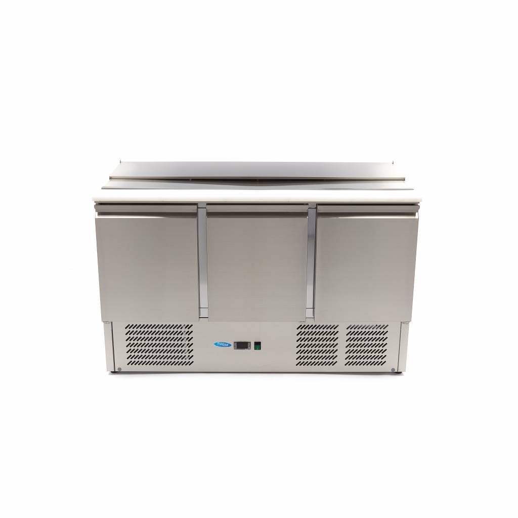 Saladette - 400 L - 137 cm - 3 portes - incl planche à découper – Maxima 09400415