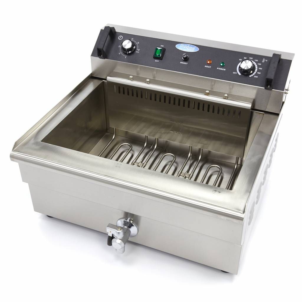 Friteuse - 30 L - 1 panier - avec robinet de vidange – Maxima 09365021