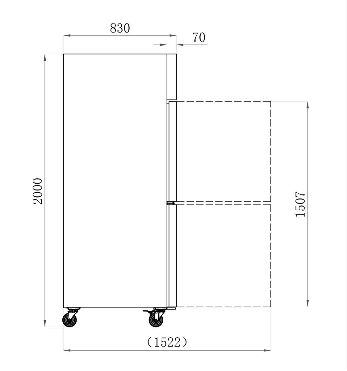 Armoires réfrigérées STAR — AA14PPNM — 1400 L – vue 2