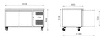 Tables réfrigérées pâtissières STAR — AA28PPDM2 — 390 L – vue 2