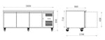 Tables réfrigérées pâtissières STAR — AA38PPDM3 — 580 L – vue 2
