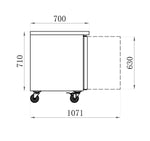 Tables réfrigérées STAR — AA3PP — 417 L – vue 2