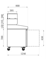 Tables à pizzas réfrigérées STAR — AA3PZ — 585 L – vue 2