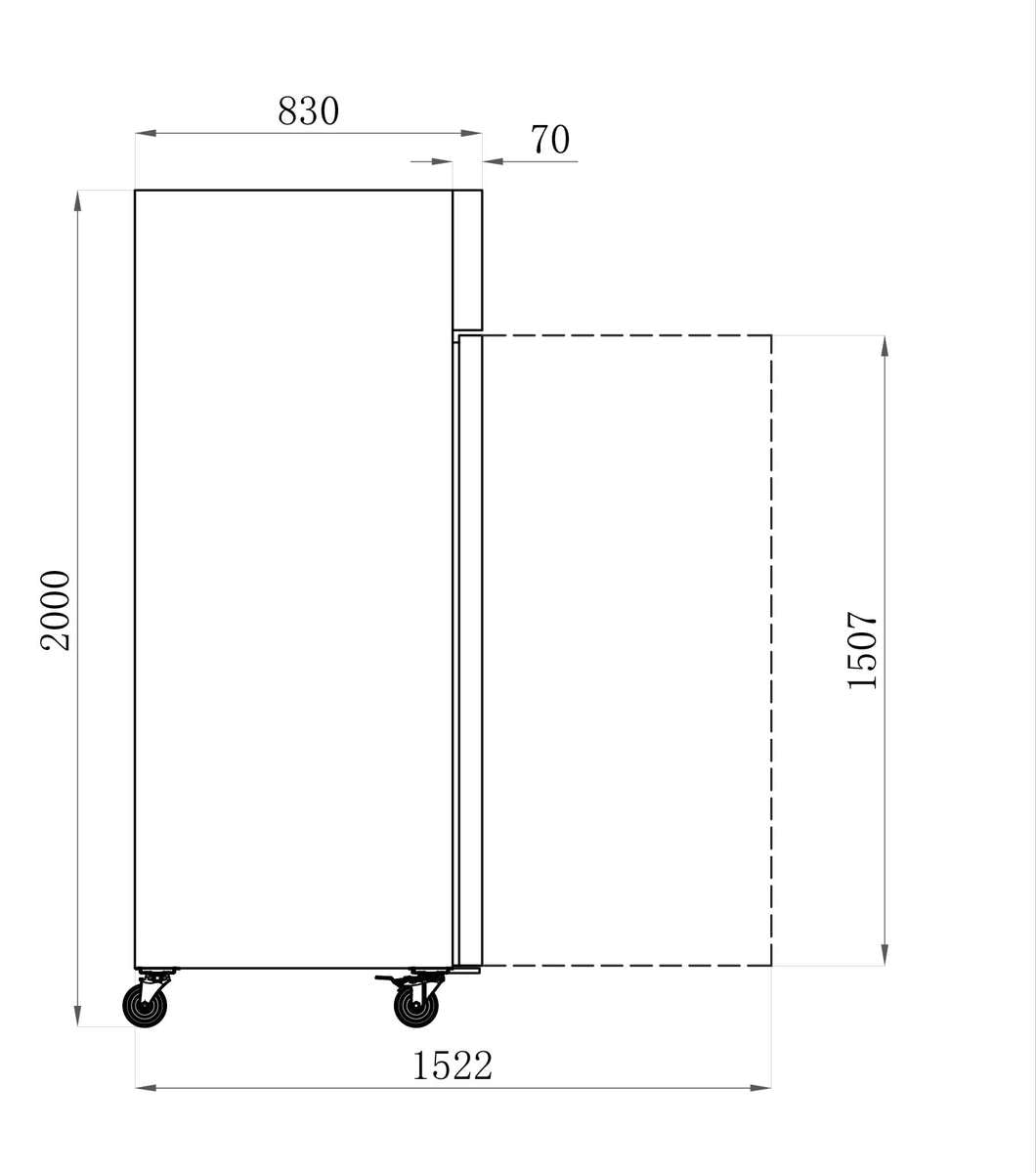 Armoires de congélation STAR — AAF7N — 700 L – vue 2