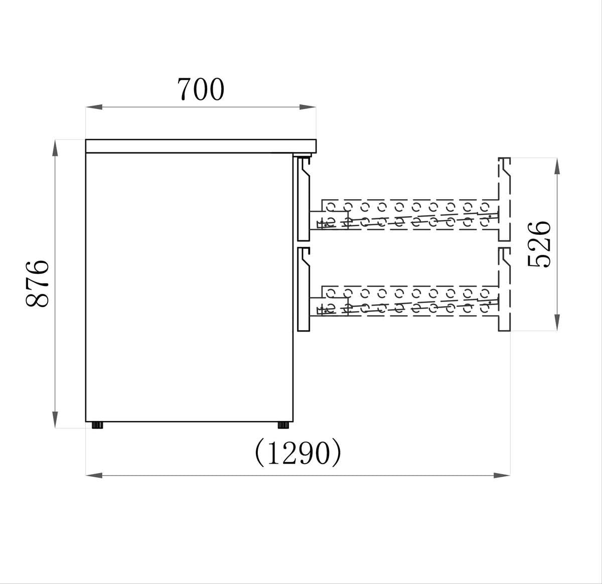Tables réfrigérées STAR — AAS903-6D — 368 L – vue 2