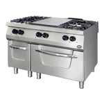 Fourneaux 6 feux gaz ou 4 feux gaz + plaques coup de feu sur four gaz AFI — F4G7FG120+PCF