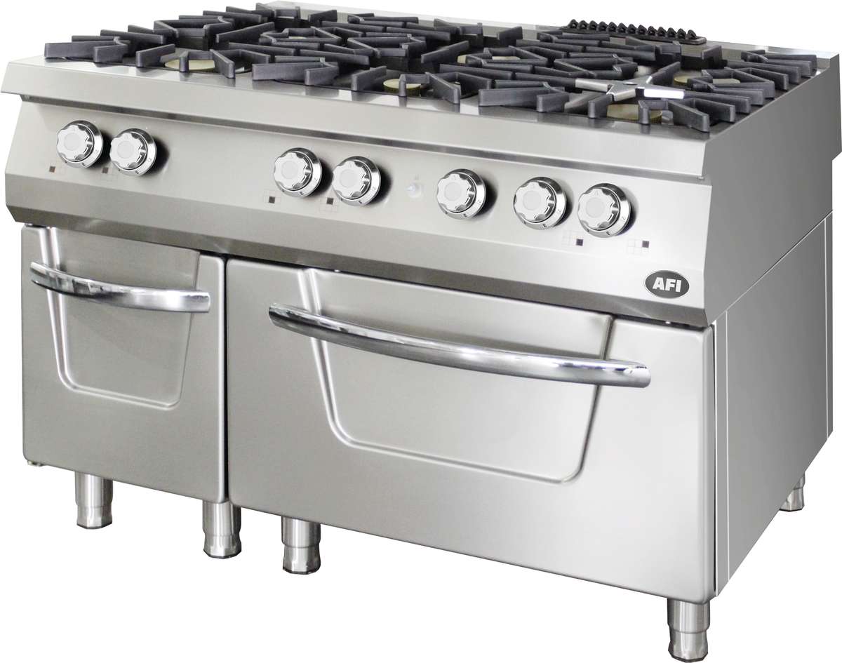 Fourneaux gaz sur four gaz ou électrique AFI — F6G9FE120LS