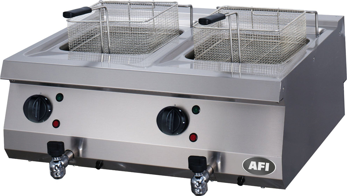 Friteuses gaz ou électriques AFI — FAP7E80 — 12+12 L