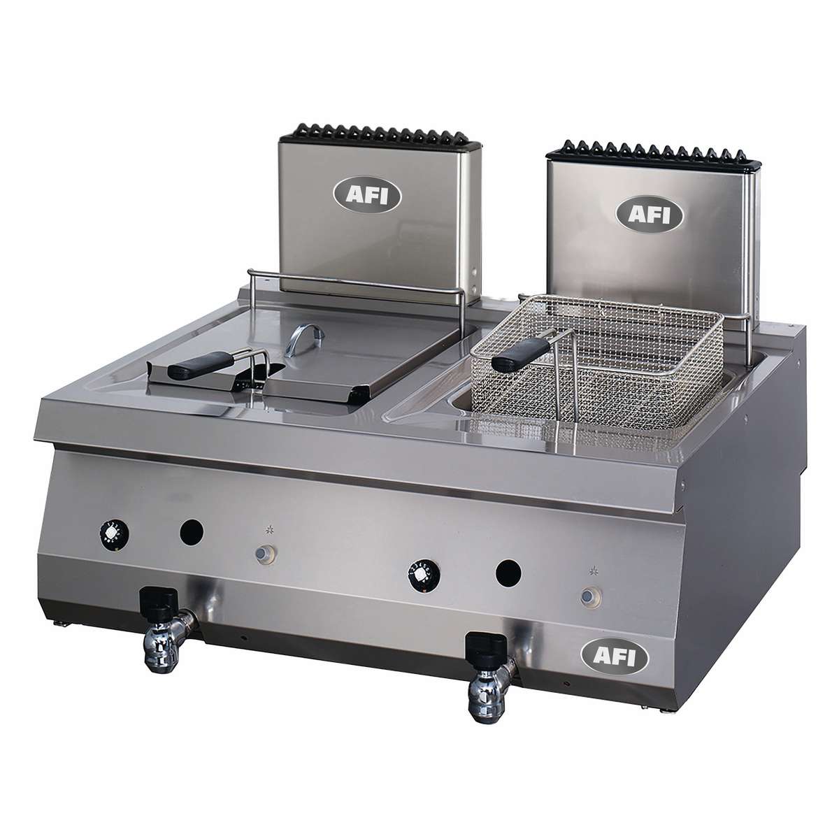 Friteuses gaz ou électriques AFI — FAP7G80 — 12+12 L