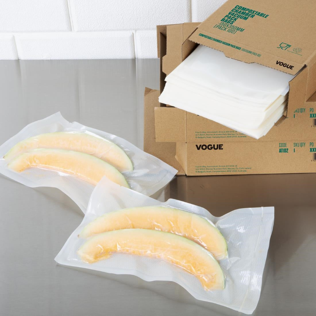 Sacs sous vide compostables Vogue 200x300mm (lot de 100) — AT101