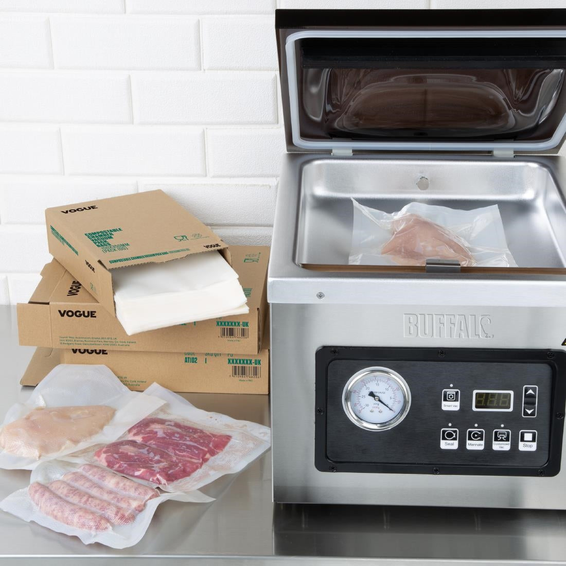 Sacs sous vide compostables Vogue 250x350mm (lot de 100) — AT102