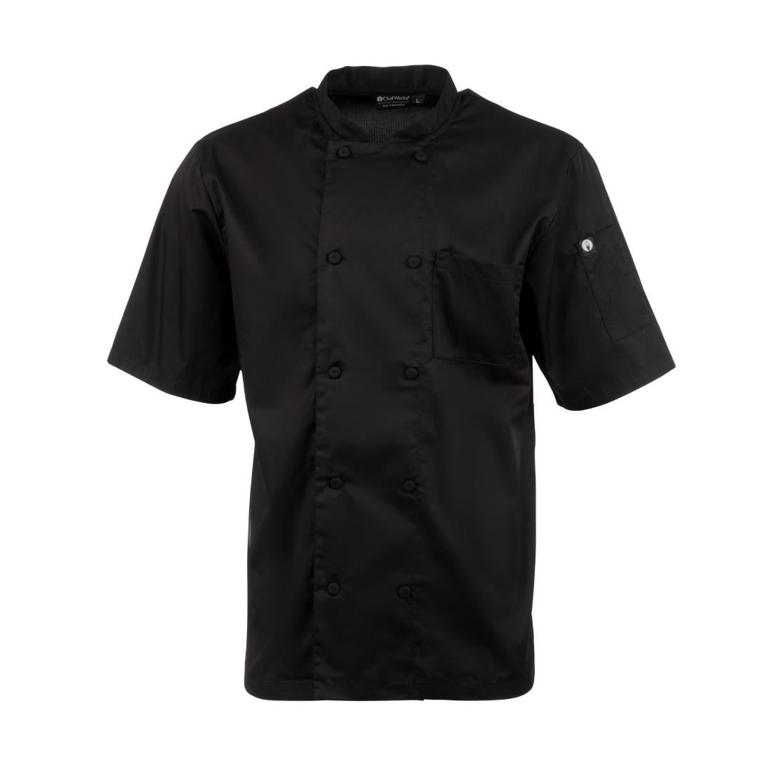 Veste de cuisine mixte Cool Vent Chef Works Montreal noire XS — B054-XS