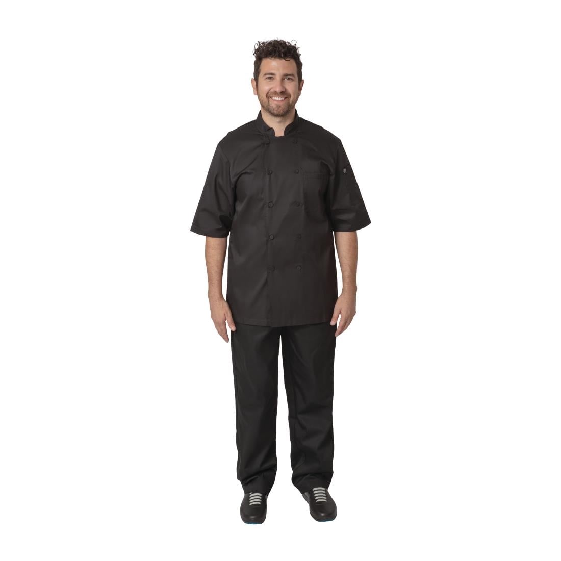 Veste de cuisine mixte Cool Vent Chef Works Montreal noire M — B054-M