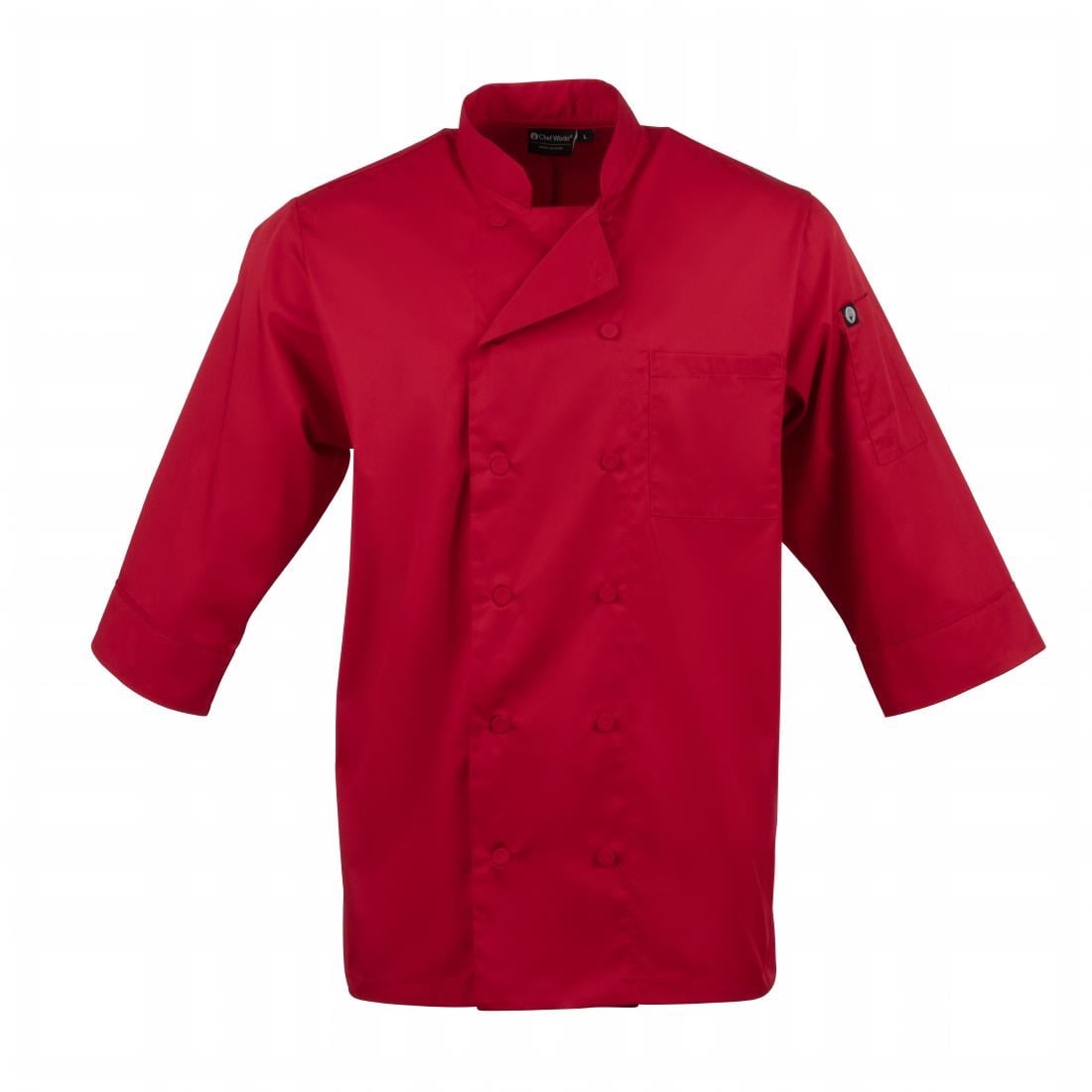 Veste de cuisine mixte Chef Works rouge M — B106-M