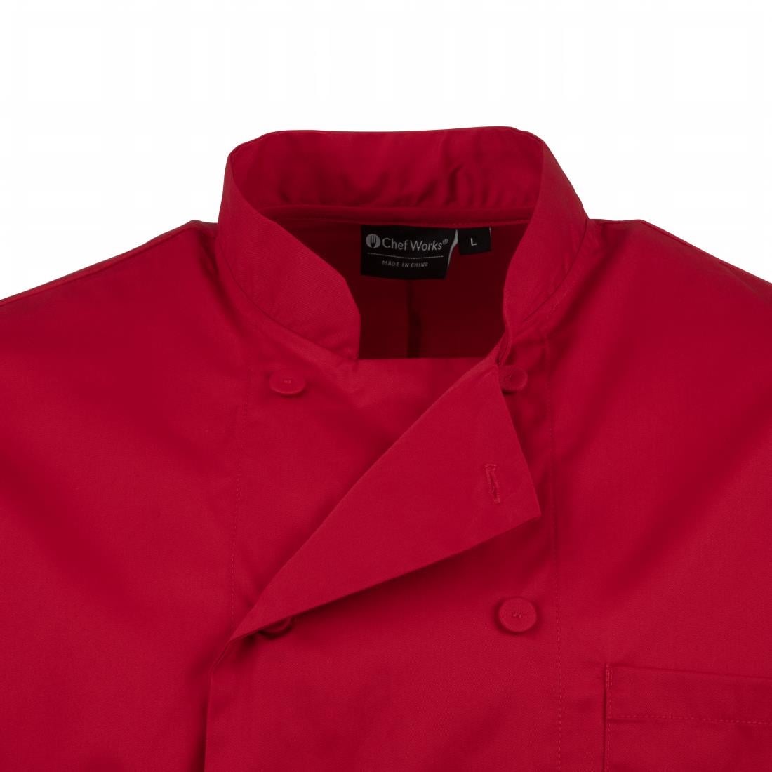 Veste de cuisine mixte Chef Works rouge S — B106-S