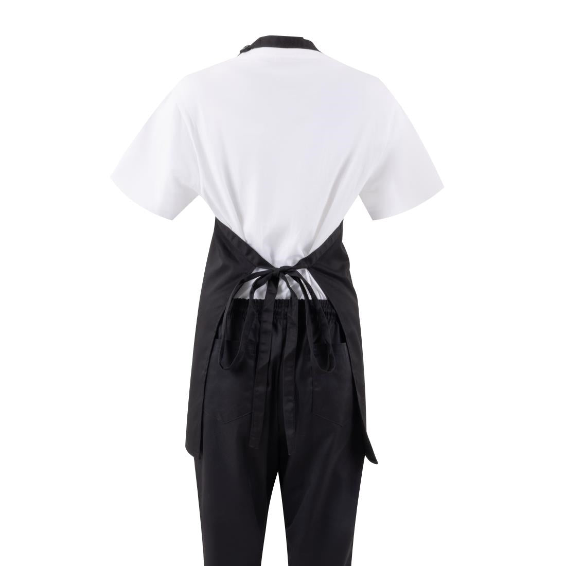 Tablier serveur col en V Whites noir — B128