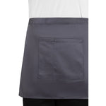 Tablier serveur court Whites gris anthracite — B157
