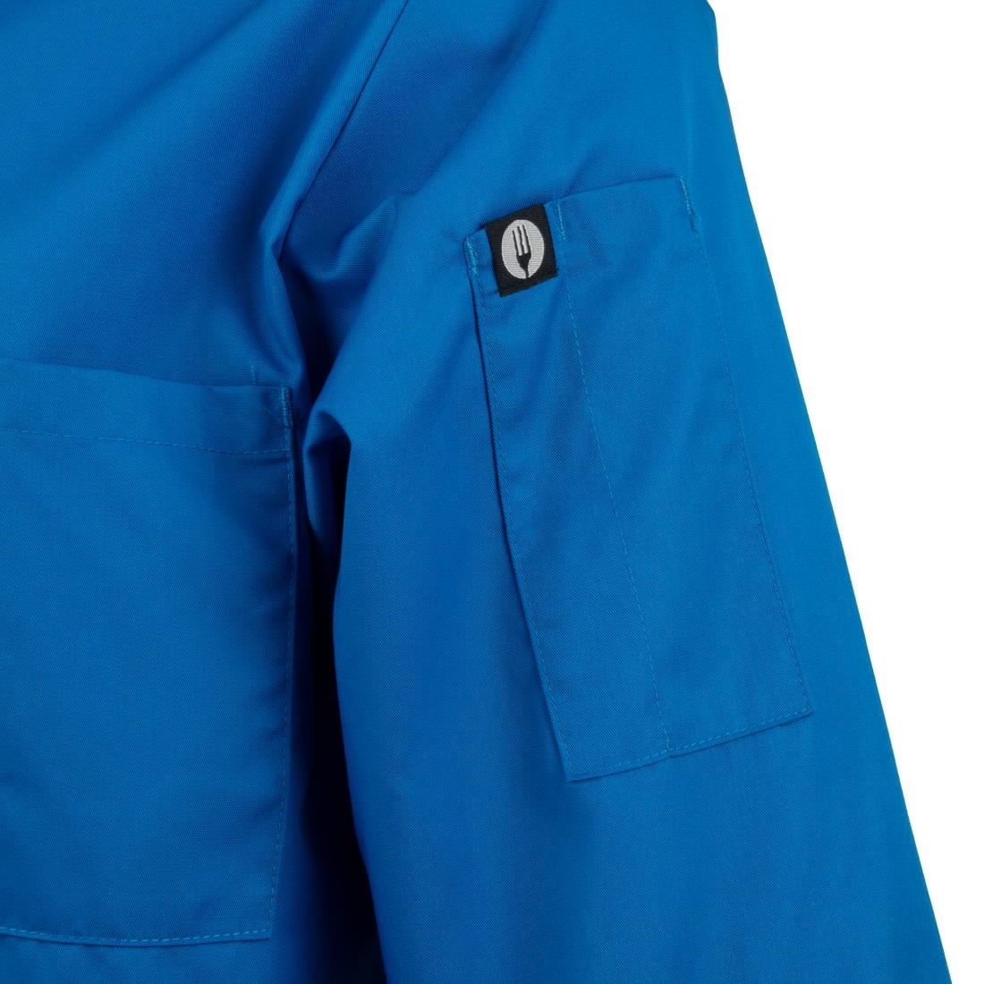 Veste de cuisine mixte Chef Works bleue M — B178-M