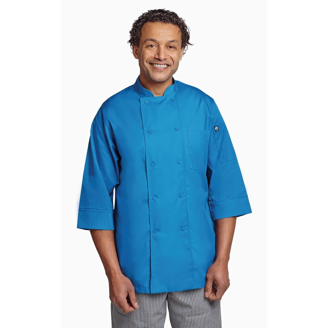 Veste de cuisine mixte Chef Works bleue L — B178-L