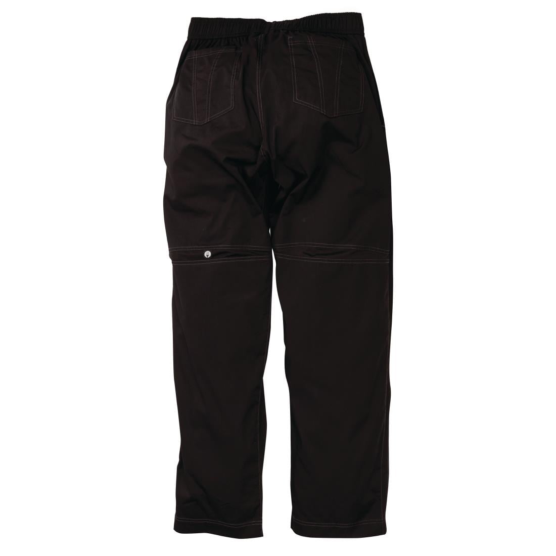 Pantalon de cuisine mixte Baggy Chef Works noir L — B187-L