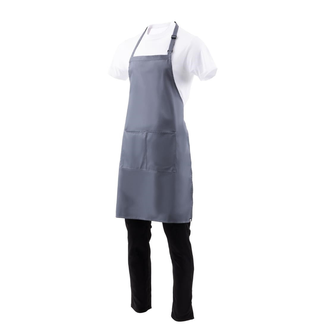 Tablier bavette Chef Works gris — B192