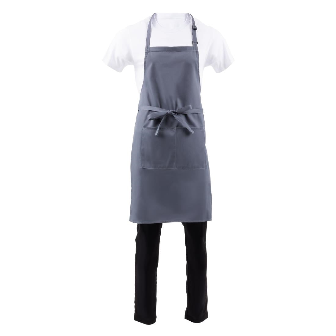 Tablier bavette Chef Works gris — B192